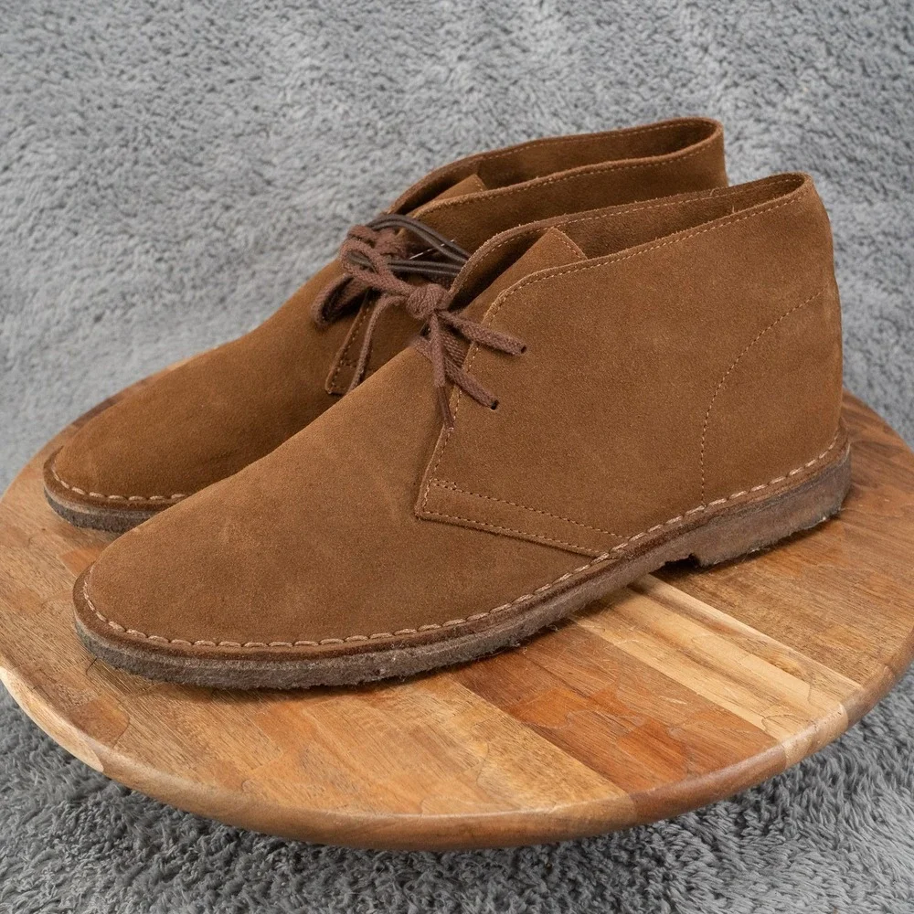 J.CREW MacAlister Desert Chukka Boots Sz 11 Men's Brown Suede Made in Italy
